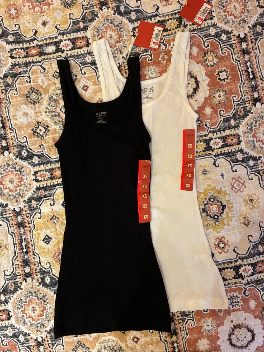 Target B & W Ribbed Tank Tops